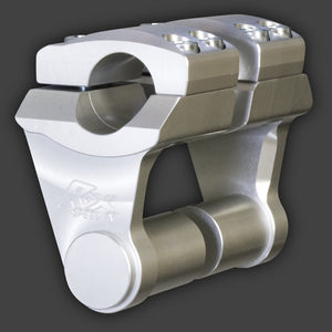 Rox Pivoting Handlebar Risers 51 mm Rise 22mm Handlebar Anodized Aluminium Low Profile Long Stem - 3R-P2SSM