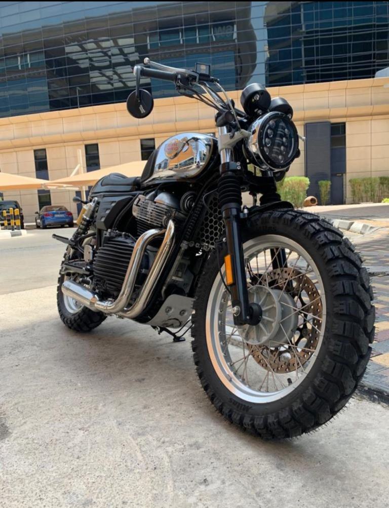 Royal Enfield-2 x 1 Full System Exhaust with SHORT CAN - Interceptor 650 / Continental GT 650 - SS Motocorp