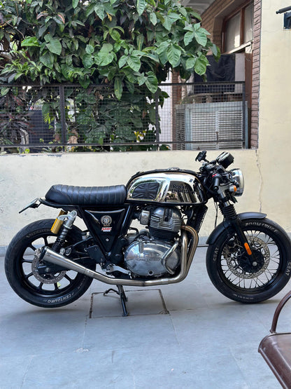 Royal Enfield-2 x 1 Full System Exhaust with SLIM CAN - Interceptor 650 / Continental GT 650 - SS Motocorp