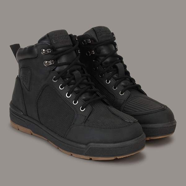 Royal Enfield-Nomad Waterproof Mid Ankle Boots (Black)