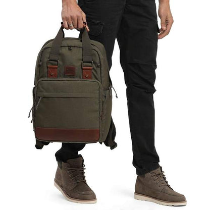 Royal Enfield Raveller Backpack Dark Olive &amp; Brown
