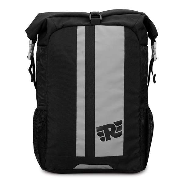 Royal Enfield Thik & Thin Stripes Roll Top Backpack - Grey
