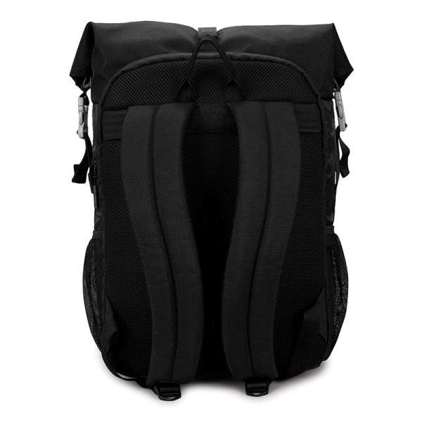 Royal Enfield Thik &amp; Thin Stripes Roll Top Backpack - Grey
