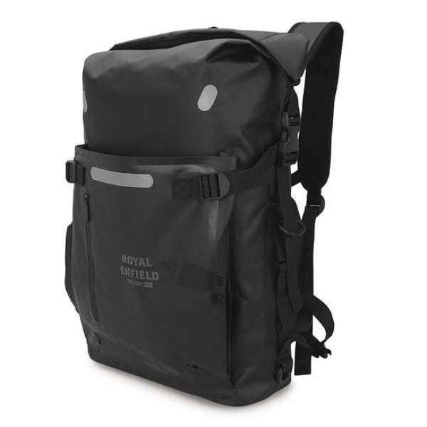Royal Enfield Tru Dry Waterproof Roll Top Backpack 25L - Black