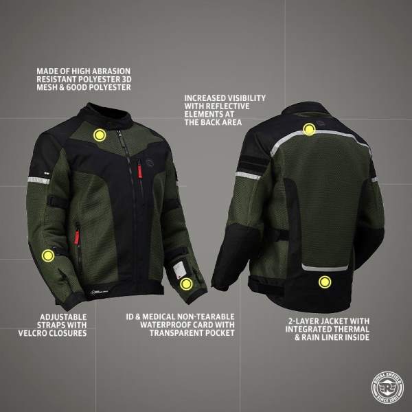 Royal Enfield Windfarer V2 Riding Jacket Green