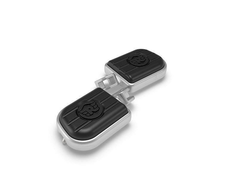 Royal Enfield–Silver Deluxe Footpegs for Goan Classic-KXA00030