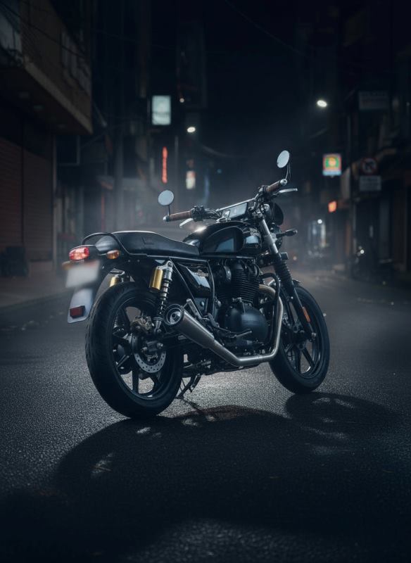 Royal Enfield- 2 x 2 Full System Exhaust with FAT CANS - Interceptor 650 / Continental GT 650 - SS Motocorp