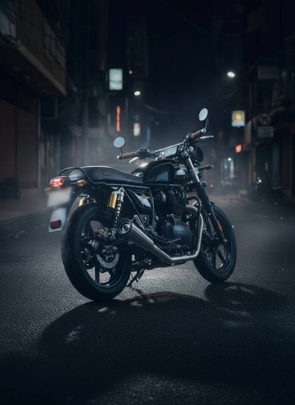 Royal Enfield- 2 x 2 Full System Exhaust with FAT CANS - Interceptor 650 / Continental GT 650 - SS Motocorp