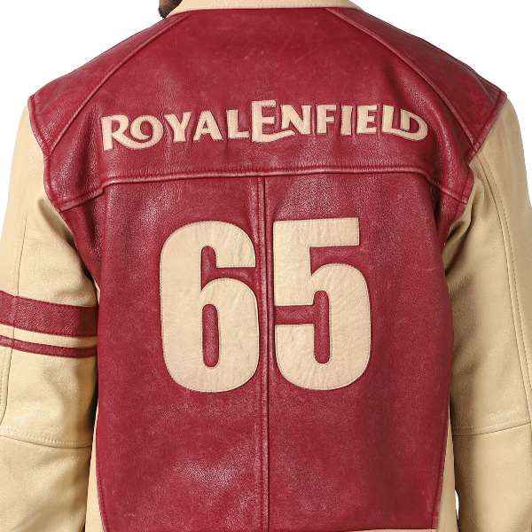 Royal Enfield Airborne Men's Jacket Ecru & Red
