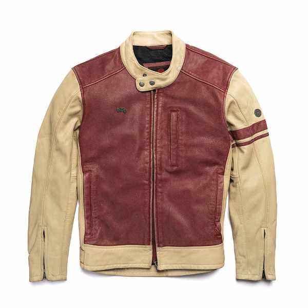 Royal Enfield Airborne Men's Jacket Ecru & Red