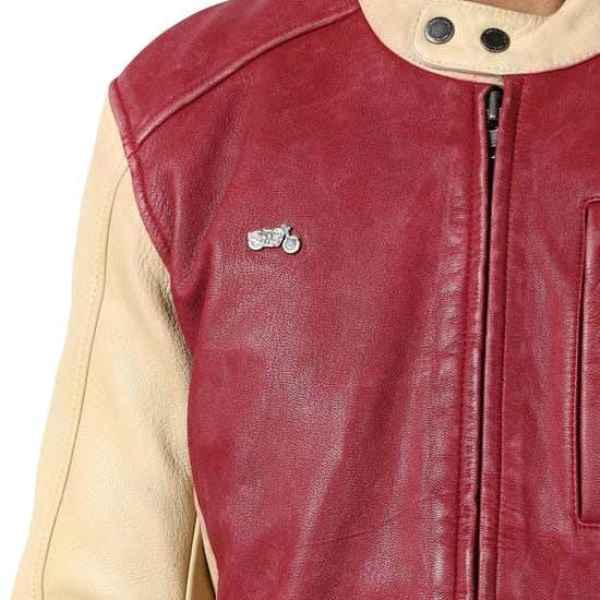 Royal Enfield Airborne Men's Jacket Ecru & Red