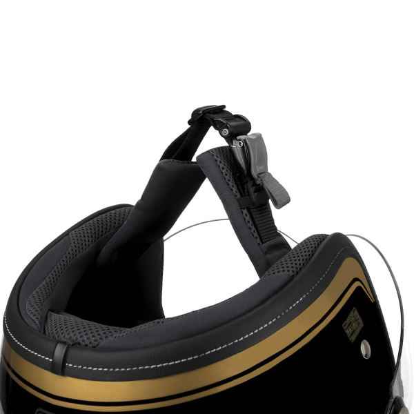 Royal Enfield Chopper Open Face Helmet Black & Gold