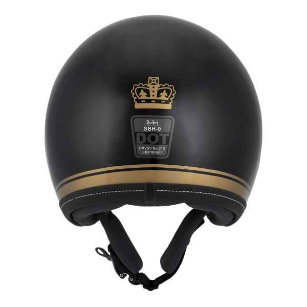 Royal Enfield Chopper Open Face Helmet Black & Gold