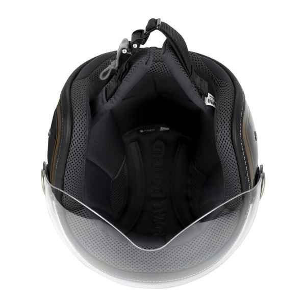 Royal Enfield Chopper Open Face Helmet Black & Gold