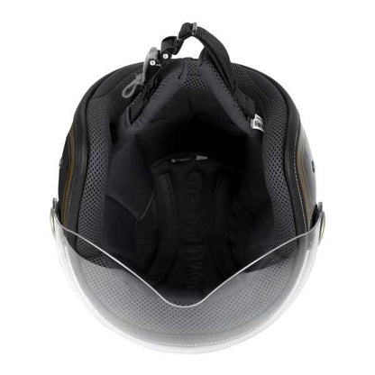 Royal Enfield Chopper Open Face Helmet Black & Gold
