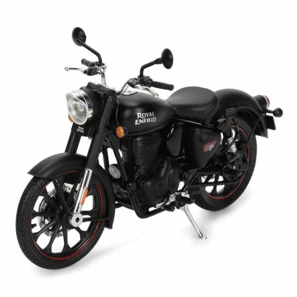 Royal Enfield Classic 350 Matt Scale Model 1:12 (Dark Stealth Black) - discontinued