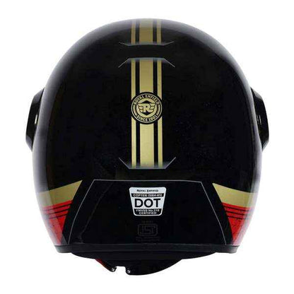 Royal Enfield Copter Live to Ride Gloss Black Gold Helmet