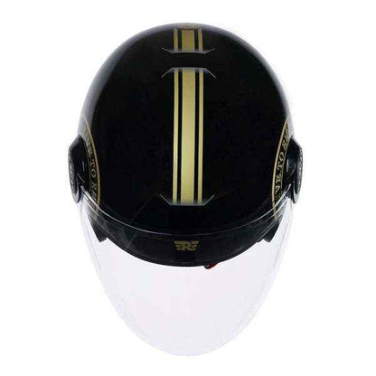 Royal Enfield Copter Live to Ride Gloss Black Gold Helmet