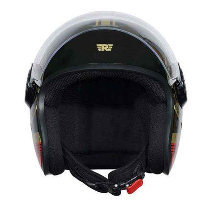 Royal Enfield Copter Live to Ride Gloss Black Gold Helmet