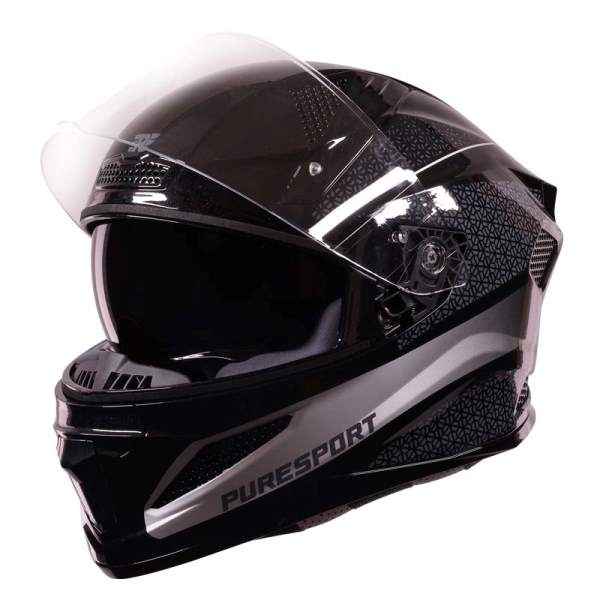 Royal Enfield Crossair Puresport Gradient Full Face Helmet Gloss Grey
