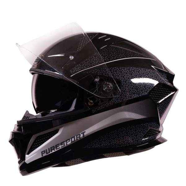 Royal Enfield Crossair Puresport Gradient Full Face Helmet Gloss Grey