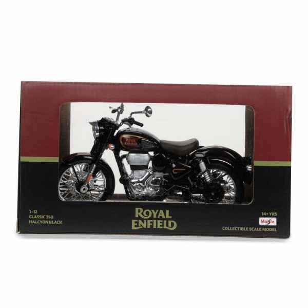 Royal Enfield Gears Classic 350 Signals Scale Model 1:12 Halcyon Black