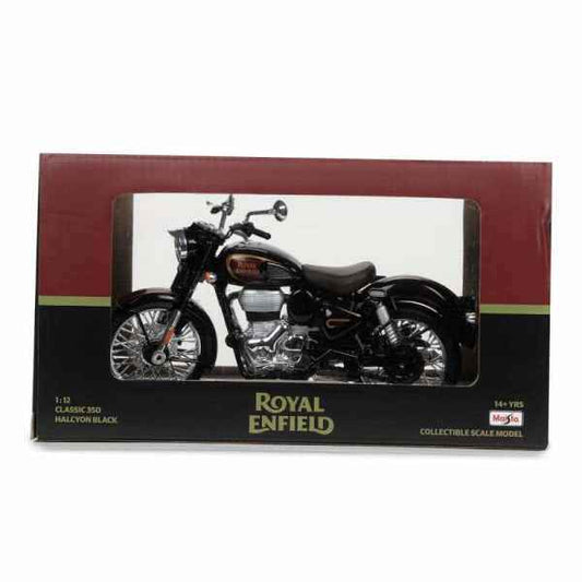 Royal Enfield Gears Classic 350 Signals Scale Model 1:12 Halcyon Black