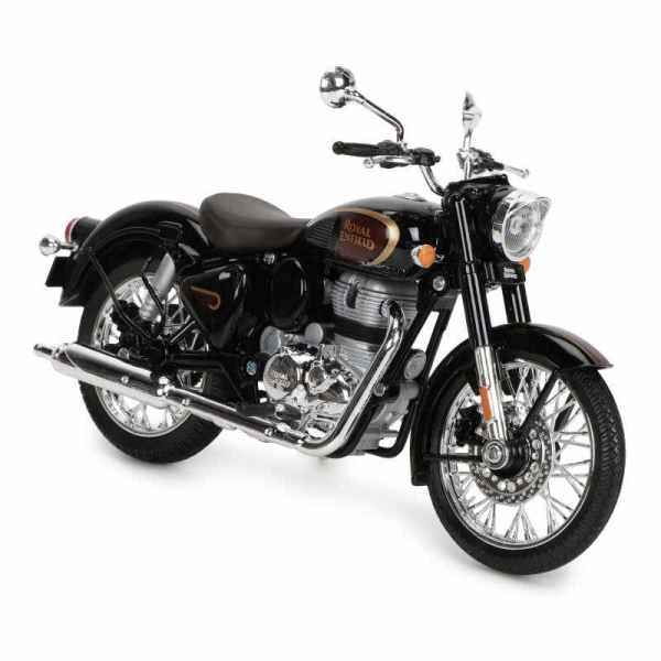 Royal Enfield Gears Classic 350 Signals Scale Model 1:12 Halcyon Black