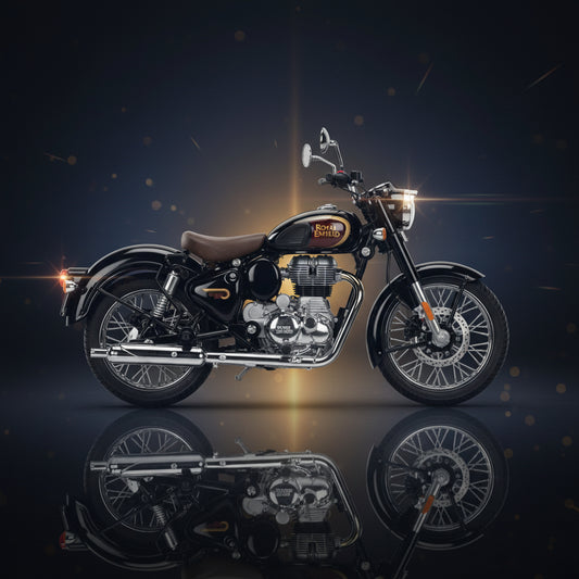 Royal Enfield Gears Classic 350 Signals Scale Model 1:12 Halcyon Black