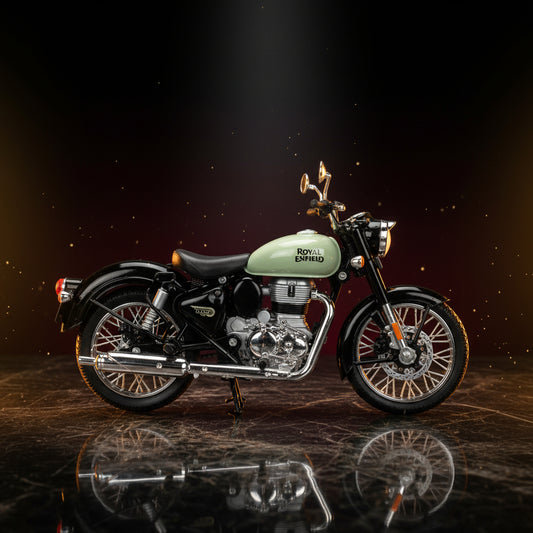 Royal Enfield Gears Classic 350 Signals Scale Model 1:12 Redditch Green