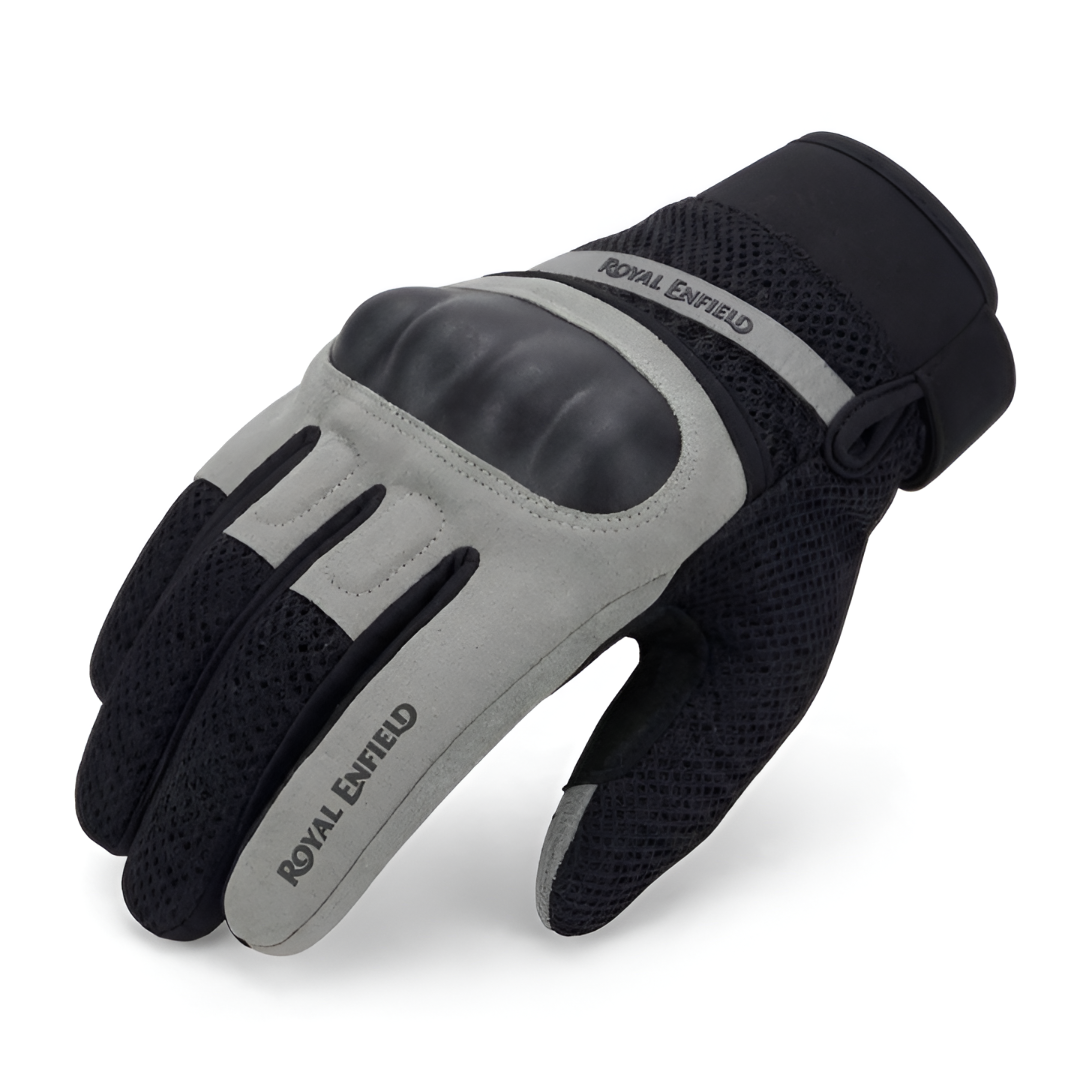 Royal Enfield Hustle V2 Riding Gloves (Grey)