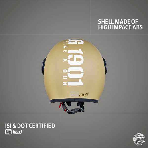 Royal Enfield Jet Open Face MLG Helmet With Clear Visor Matt Desert Storm