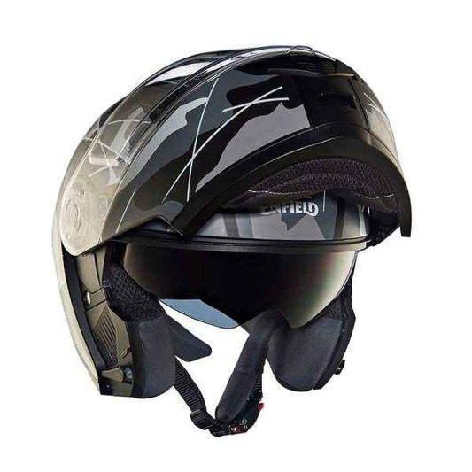 Royal Enfield Lightwing Modular Multi Camo Helmet Matt Black & Grey