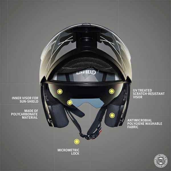 Royal Enfield Lightwing Modular Multi Camo Helmet Matt Black & Grey