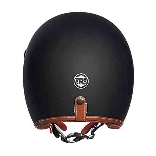 Royal Enfield Lthr. Trim Helmet Matt Black