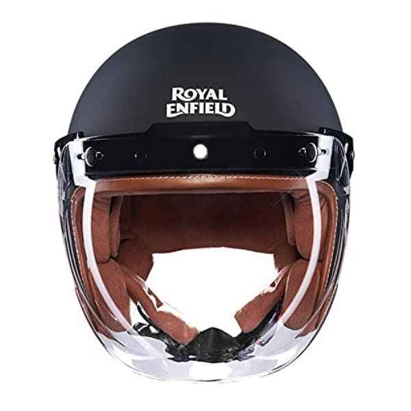 Royal Enfield Lthr. Trim Helmet Matt Black