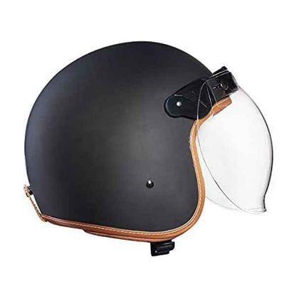 Royal Enfield Lthr. Trim Helmet Matt Black