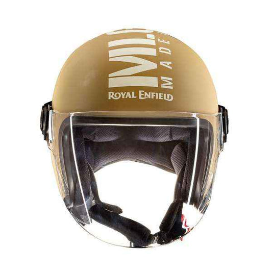 Royal Enfield MLG Copter Face Long Visor Helmet Matt Desert Storm