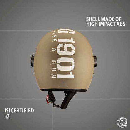 Royal Enfield MLG Copter Face Long Visor Helmet Matt Desert Storm