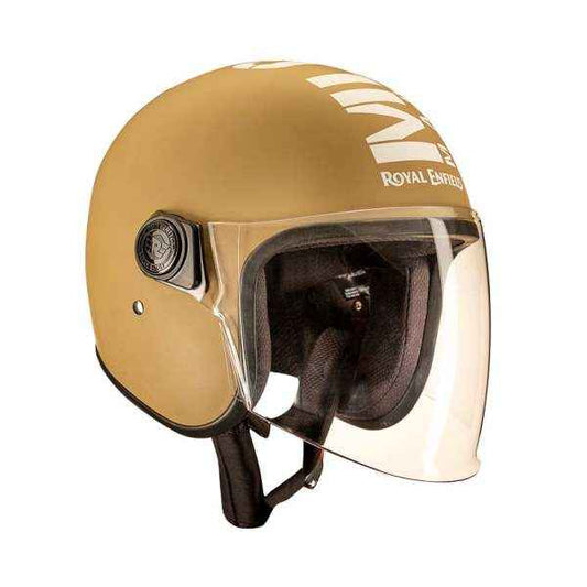 Royal Enfield MLG Copter Face Long Visor Helmet Matt Desert Storm