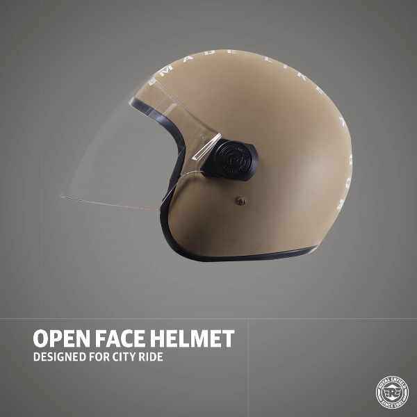 Royal Enfield MLG Copter Face Long Visor Helmet Matt Desert Storm