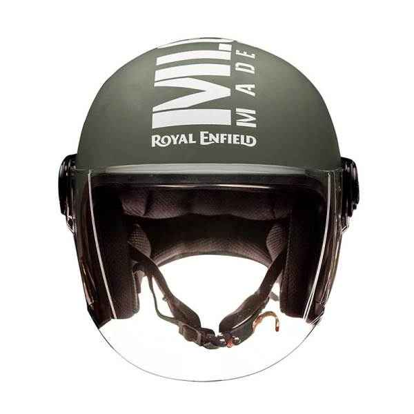 Royal Enfield MLG Copter Face Long Visor Matt Battle Green Helmet