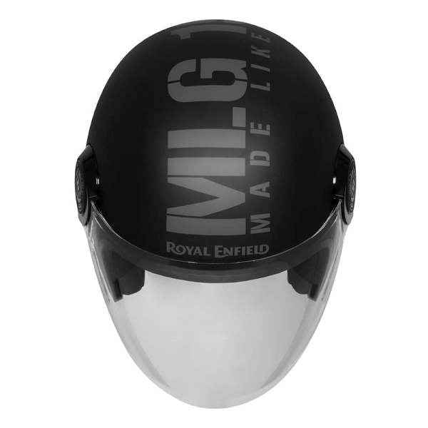 Royal Enfield MLG Copter Face Long Visor Matt Black Helmet