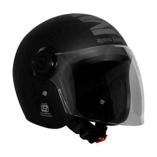 Royal Enfield MLG Copter Face Long Visor Matt Black Helmet