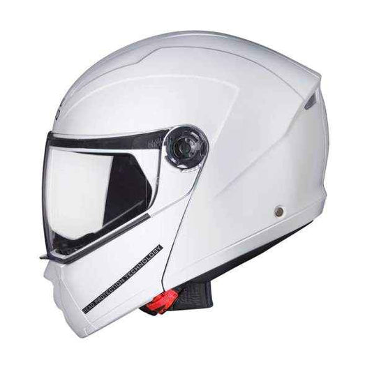 Royal Enfield Modular Adroit Helmet With Clear Visor Gloss White