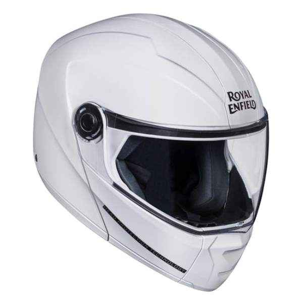 Royal Enfield Modular Adroit Helmet With Clear Visor Gloss White