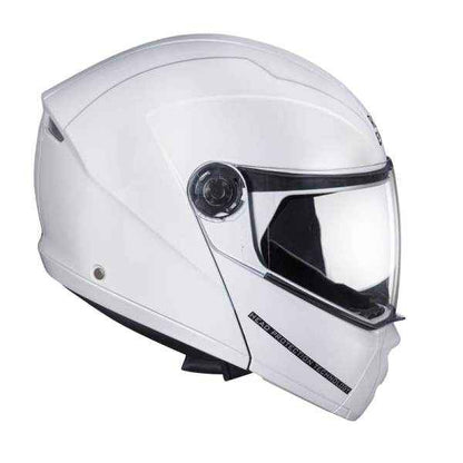 Royal Enfield Modular Adroit Helmet With Clear Visor Gloss White