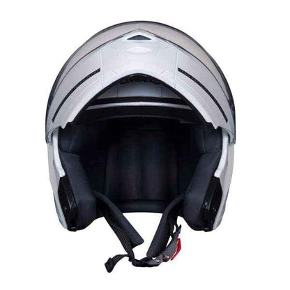 Royal Enfield Modular Adroit Helmet With Clear Visor Gloss White