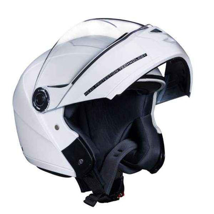 Royal Enfield Modular Adroit Helmet With Clear Visor Gloss White