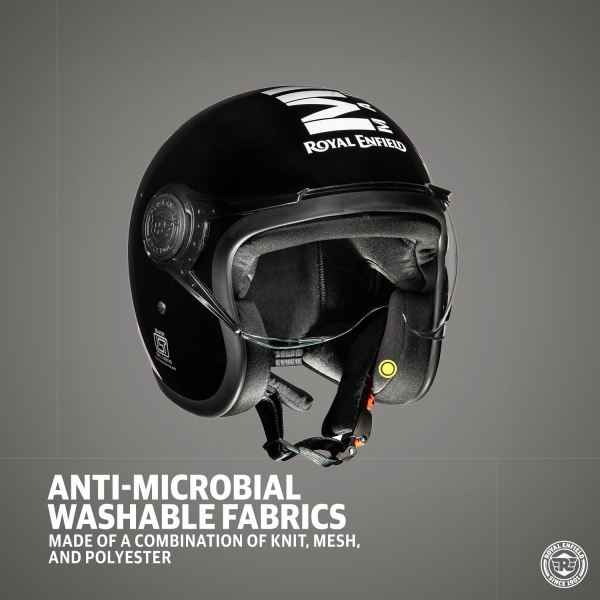 Royal Enfield OP MLG Gloss Black/White Helmet